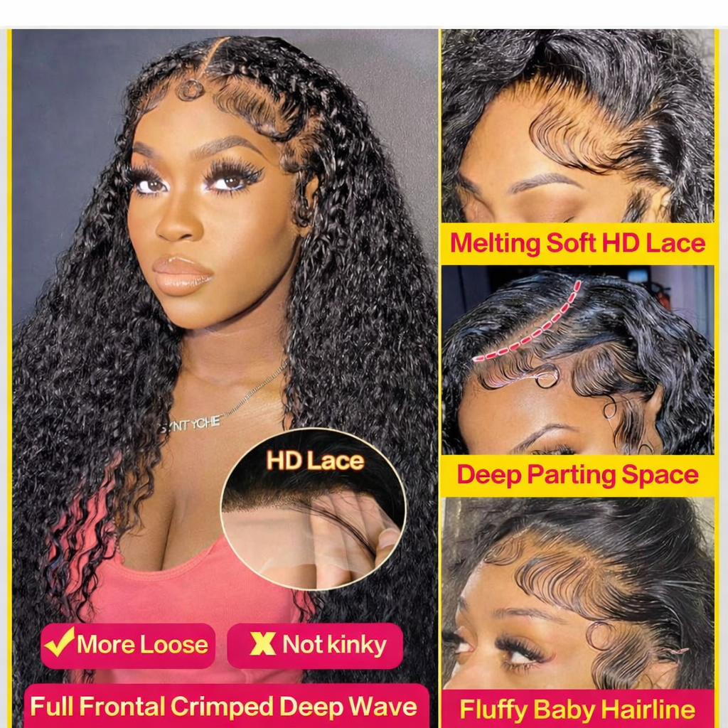 13x4 HD Lace Wig – 180% Density Water Wave