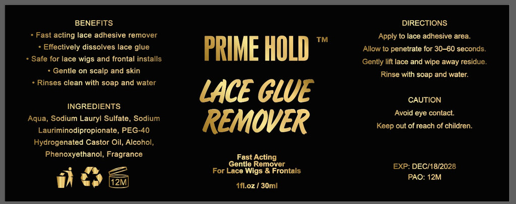 Prime Hold Lace Glue Remover
