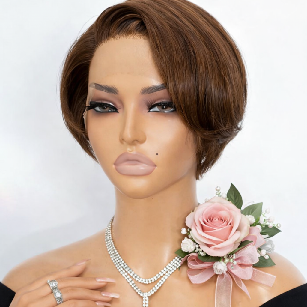 13×4 Transparent Lace Pixie Cut Wig – Premium Human Hair