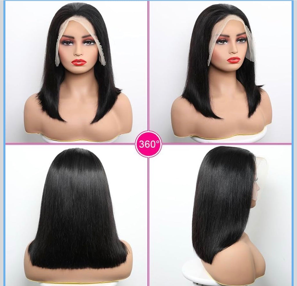 13*4 lace front 180% density 
Colored Straight bob