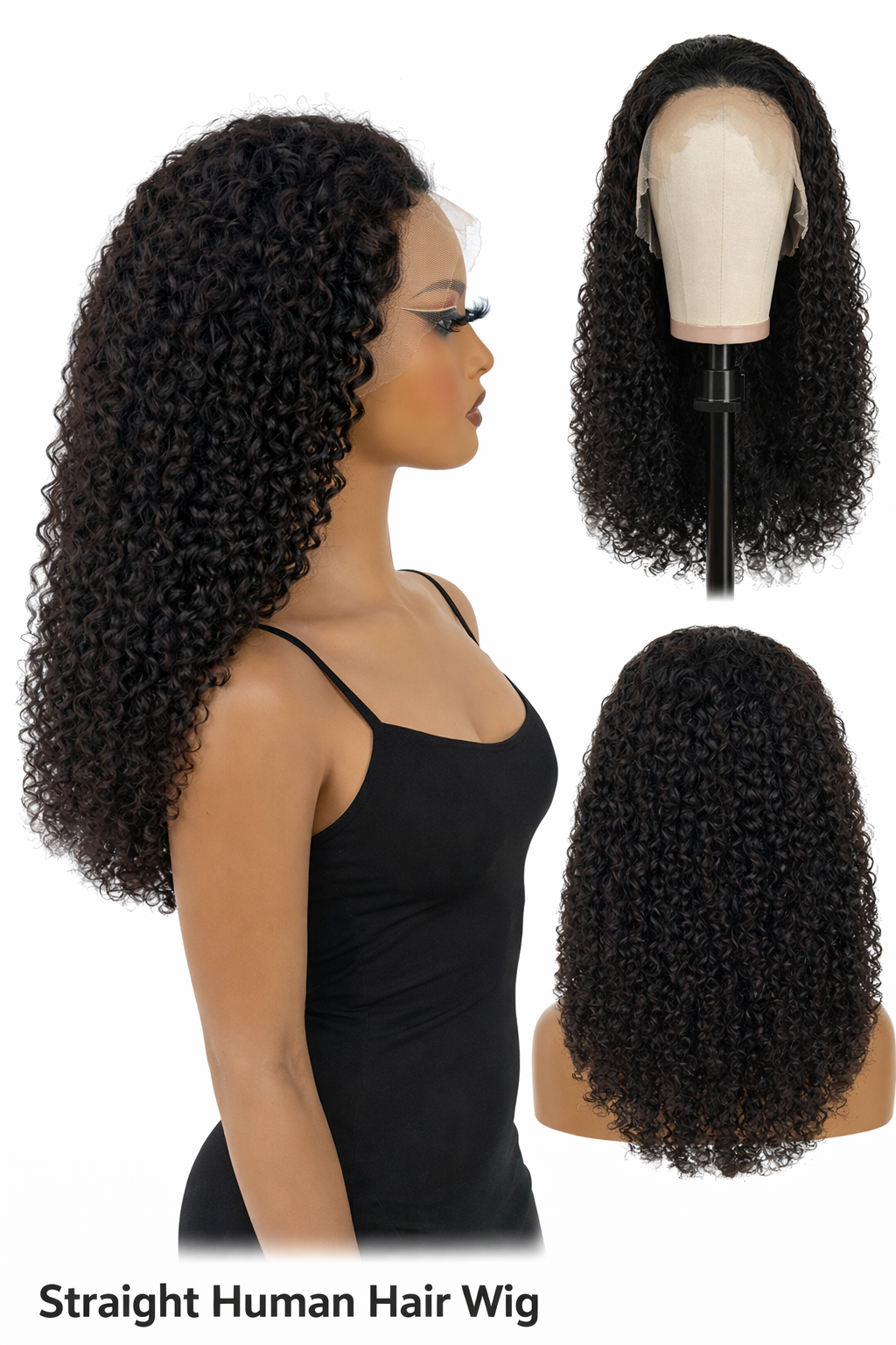 Glueless HD 13x4 Lace Frontal Wig – Kinky Curly Natural Color | 20 Inches