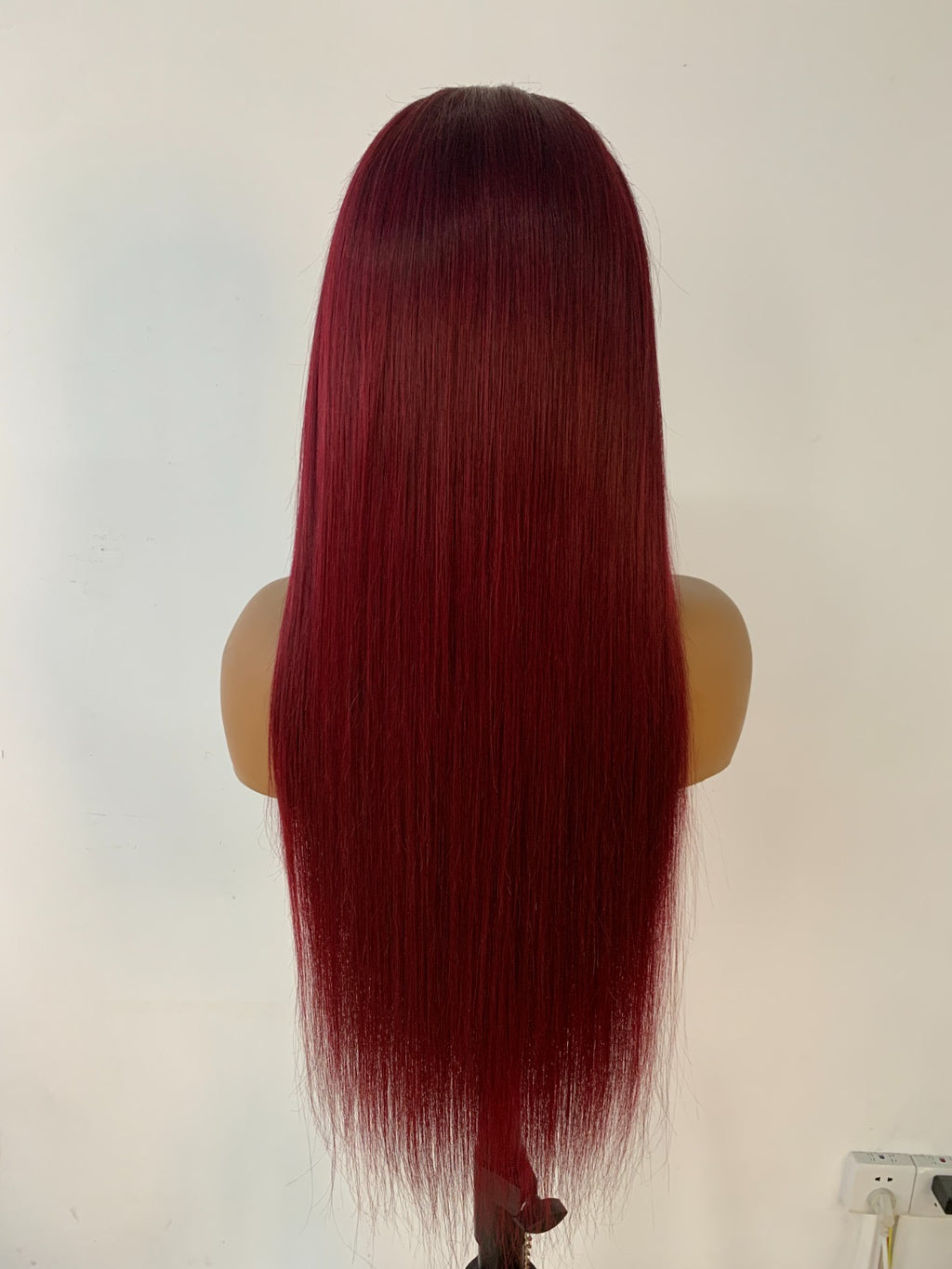 13x4 Lace Frontal Wig – Deep 99J Straight Human Hair