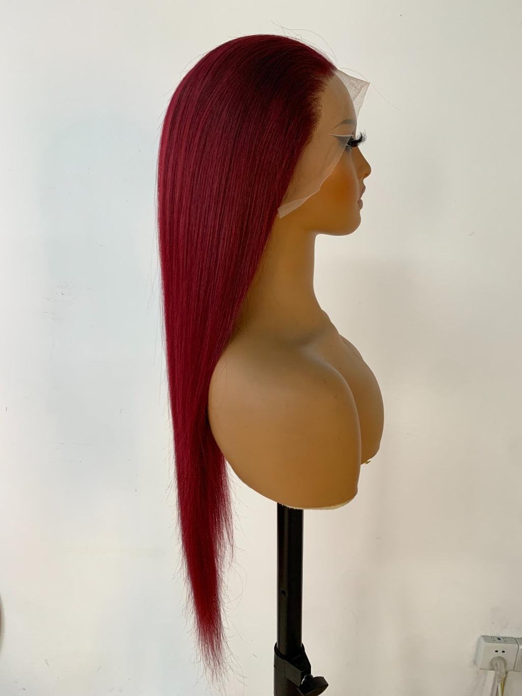 13x4 Lace Frontal Wig – Deep 99J Straight Human Hair