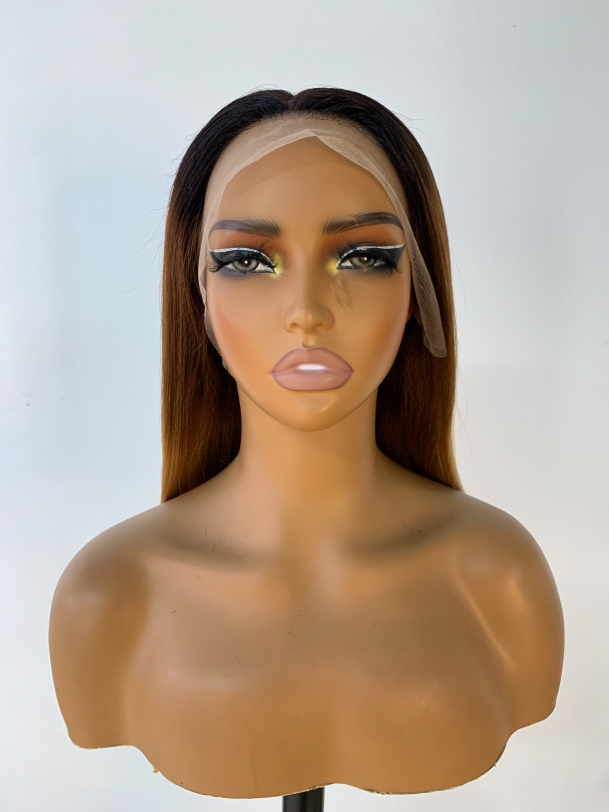 Glueless 13x4 Lace Frontal Bob Wig – T1B/4/30 Straight | 14 Inches