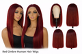 13x4 Lace Frontal Wig – Deep 99J Straight Human Hair