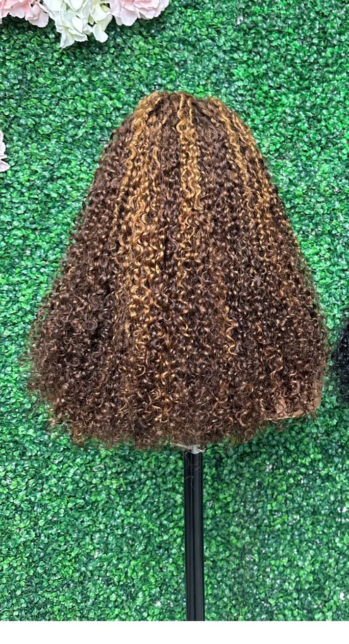 HD Lace Pixie Curly Wig – 100% Raw Human Hair | 300% Density | Double Drawn