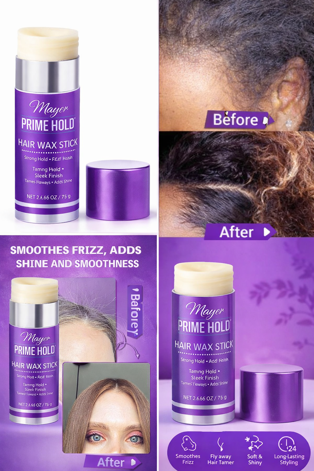 Mayerlux Prime Hold™ Hair Wax Stick – Strong Hold & Sleek Finish (75g).